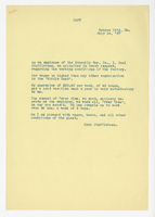 Opal Stufflebean, Letter
