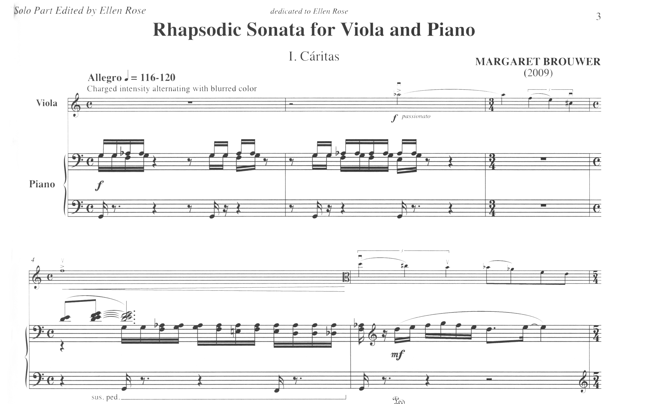 Rhapsodic Sonata - Margaret Brouwer