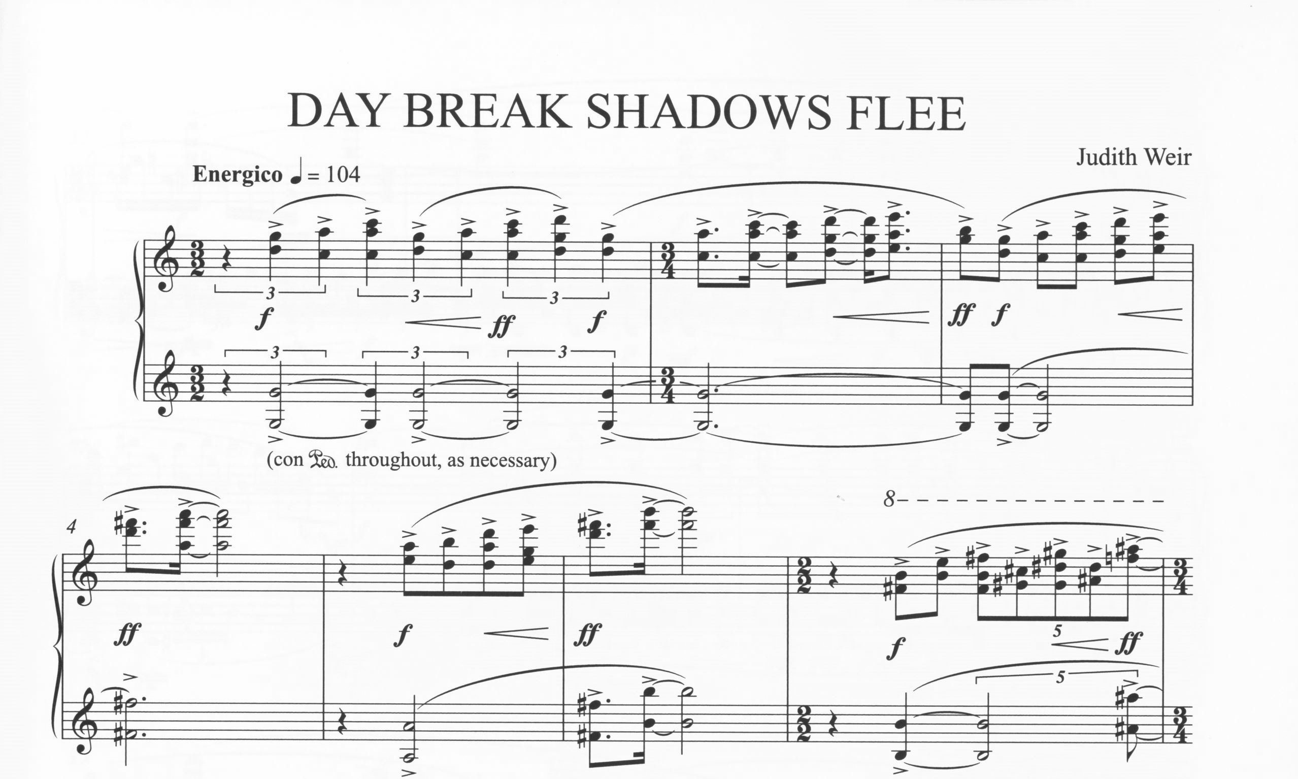Day Break Shadows Flee - Judith Weir