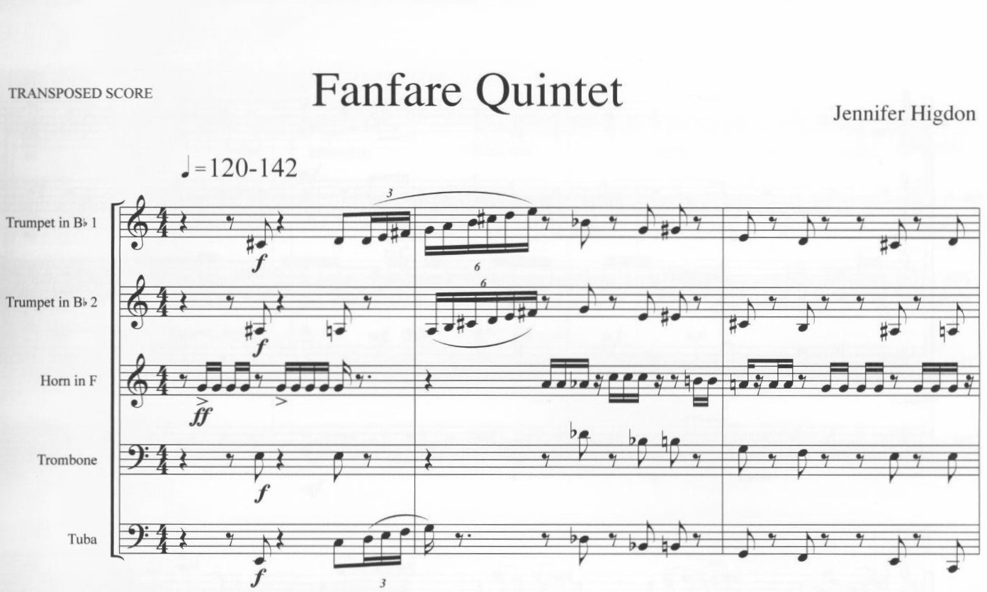 Fanfare Quintet - Jennifer Higdon
