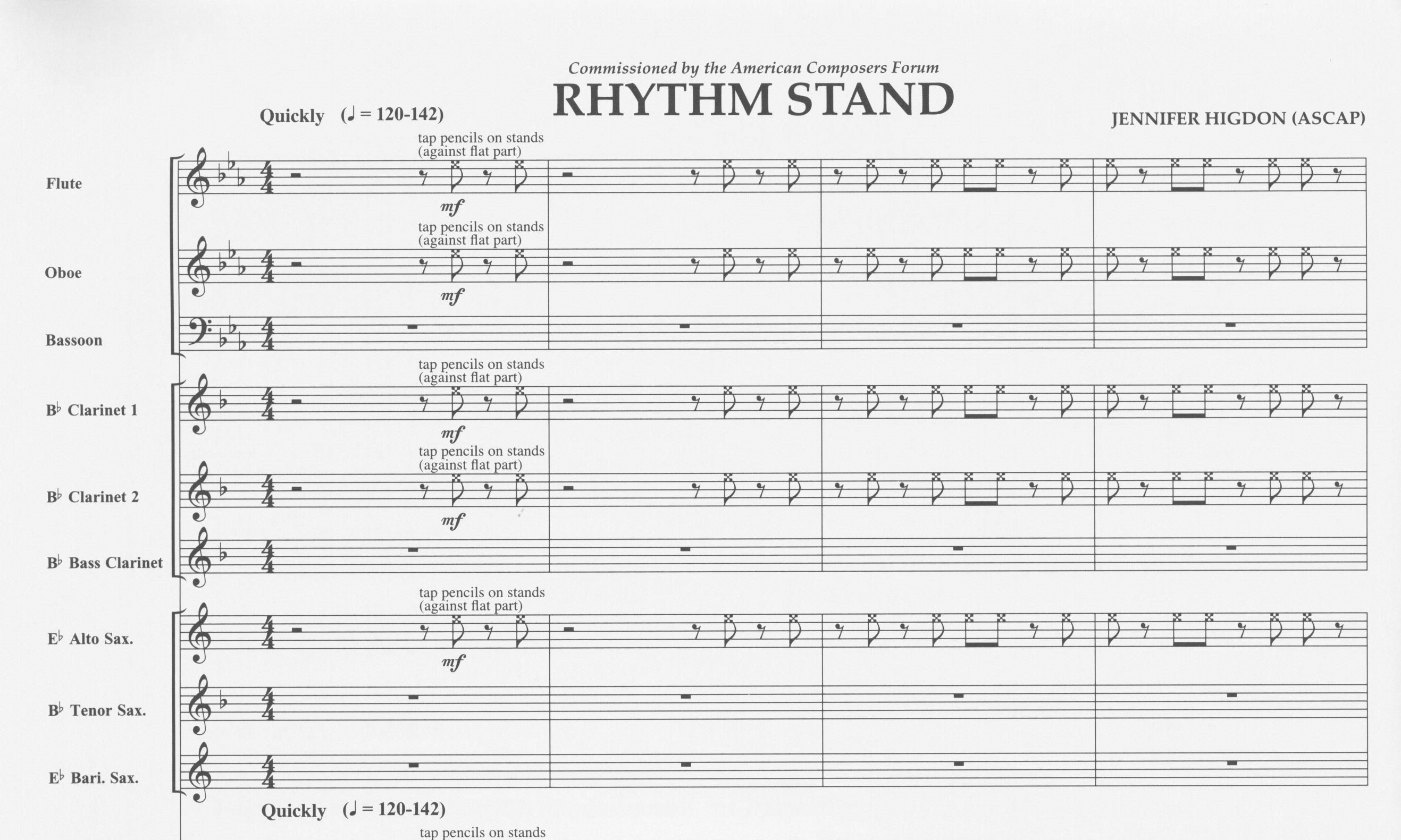 Rhythm Stand - Jennifer Higdon