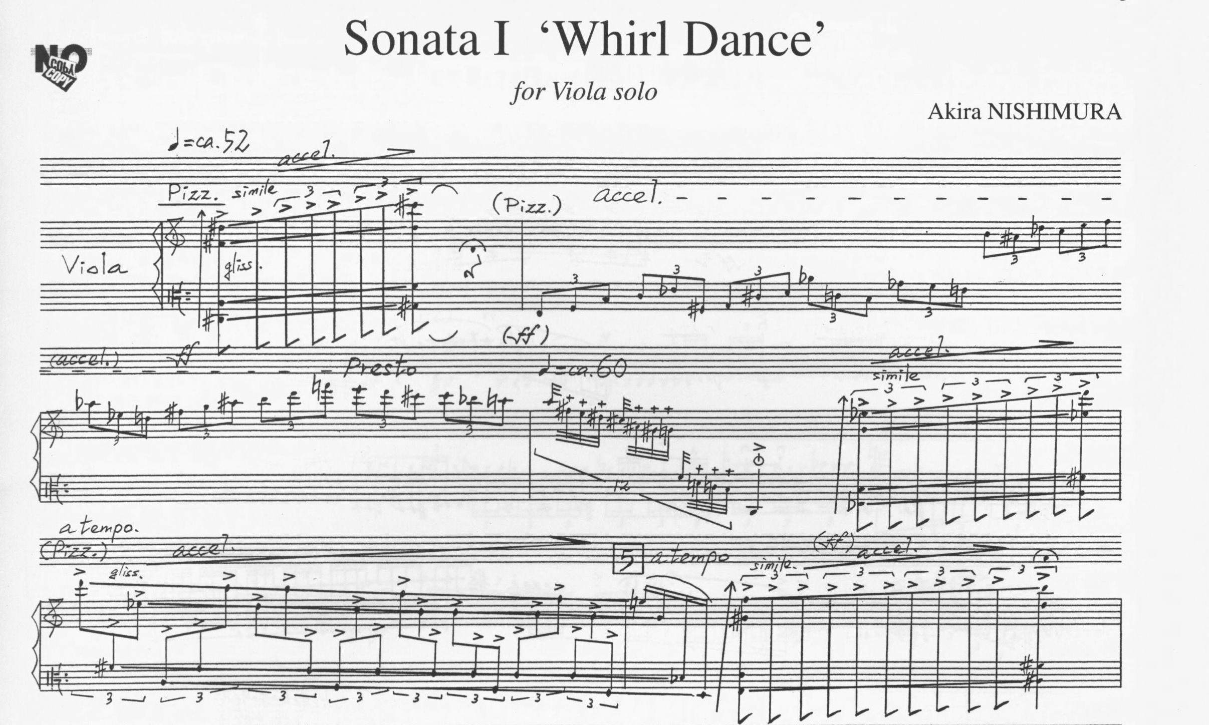 Viola Sonata Whirl Dance - Akira Nishimura