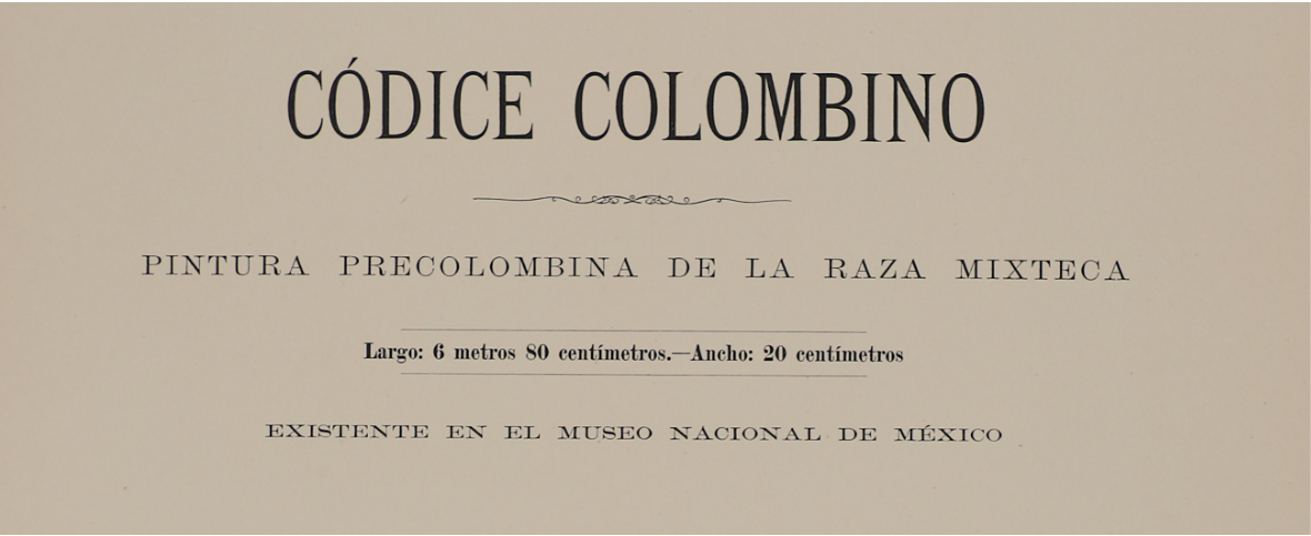 Title page of Codex Colombino