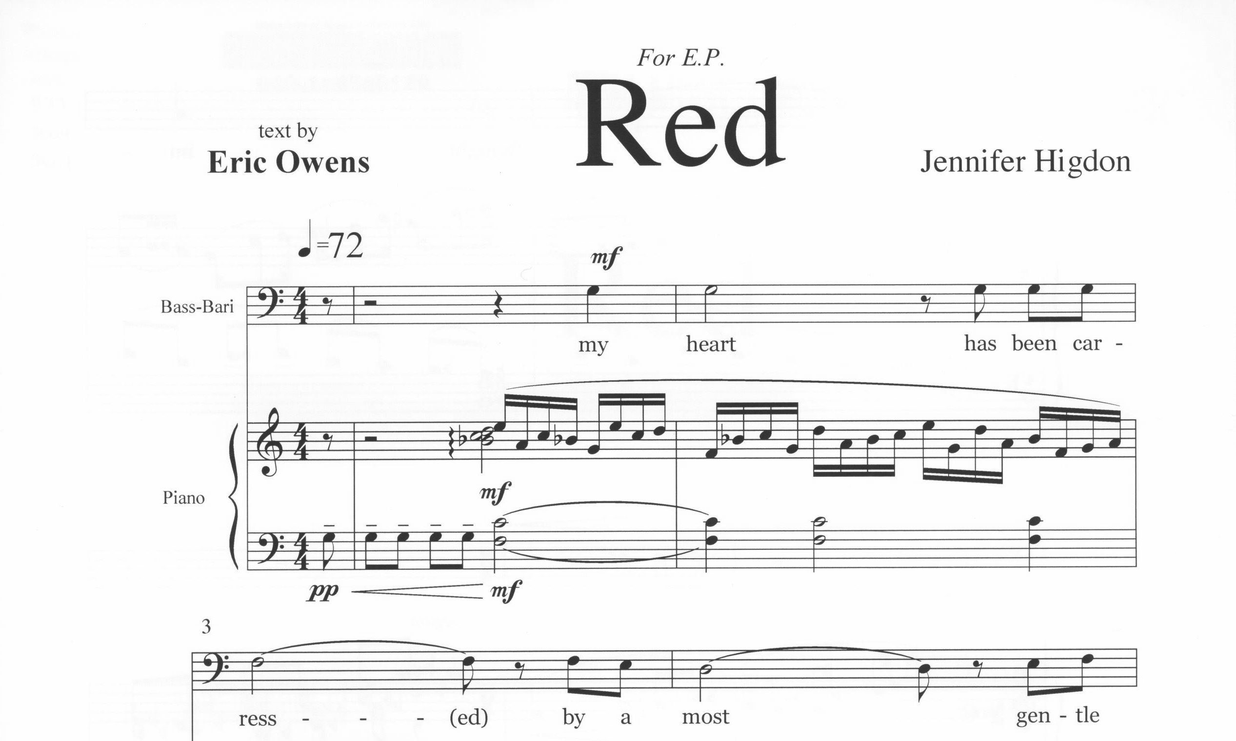 Red - Jennifer Higdon 