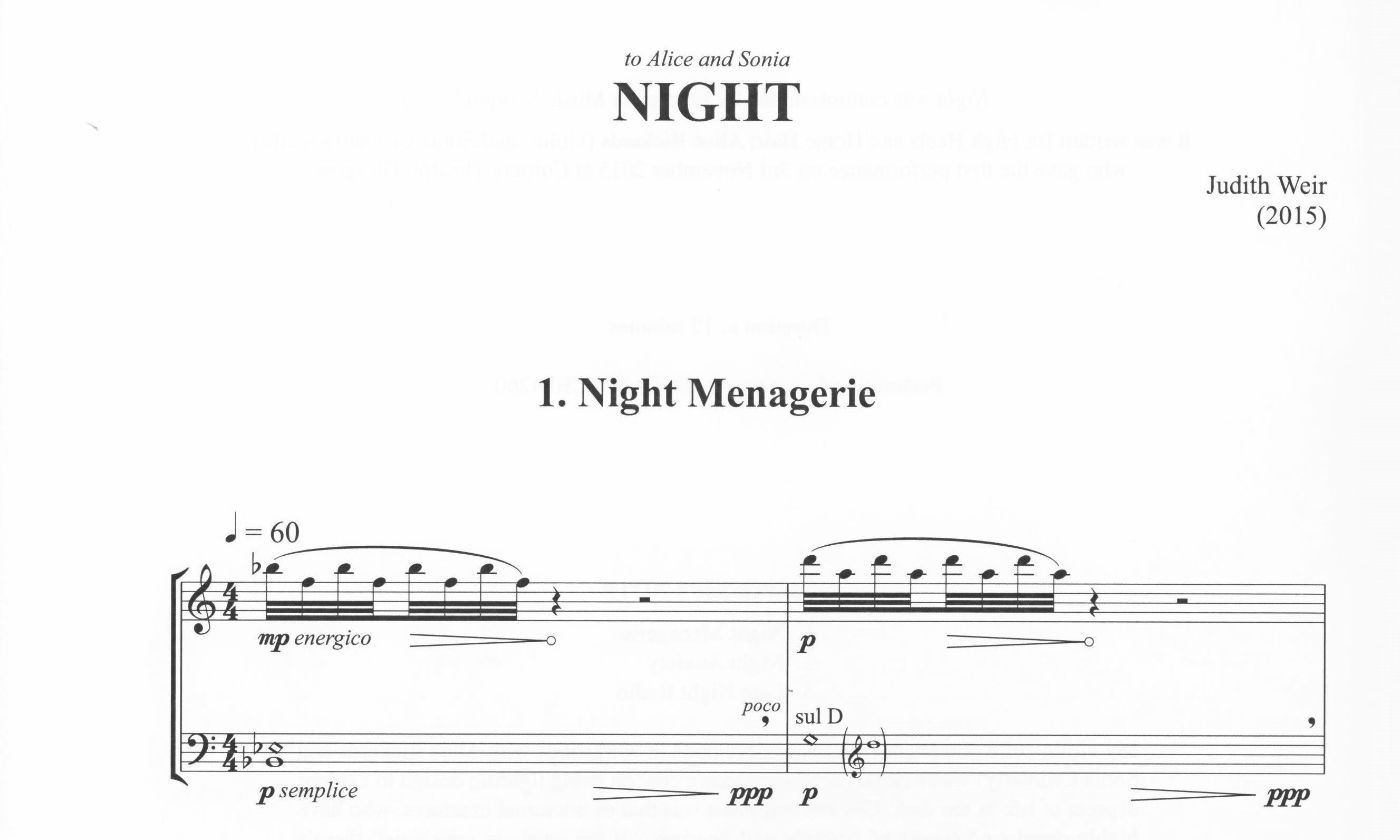 First page of Night
