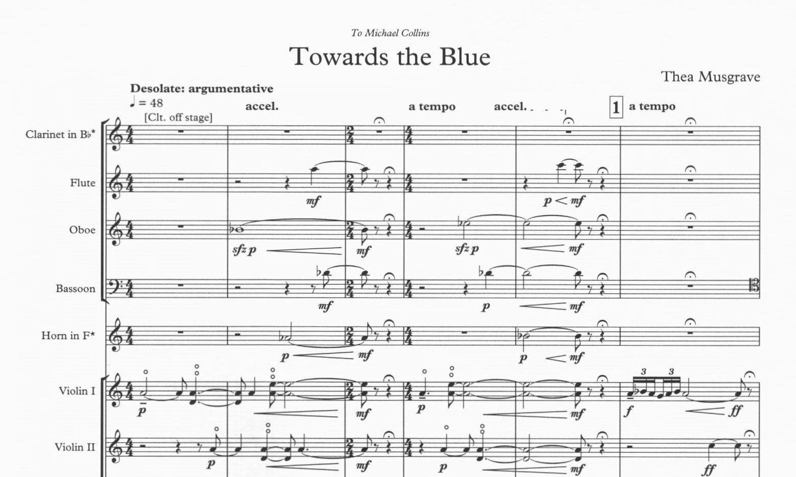 Towards the Blue - Thea Musgrave
