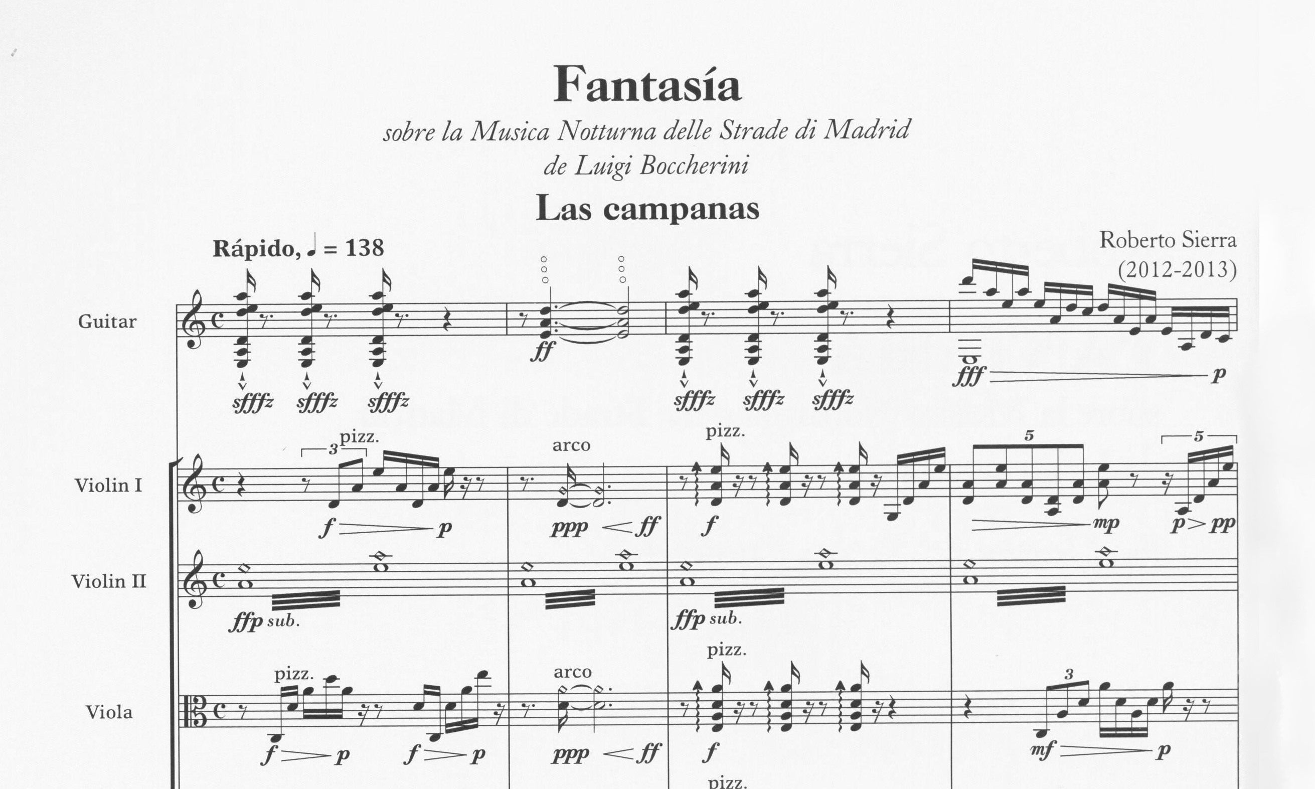 Fantasía sobre la Musica notturna delle strade di Madrid de Luigi Boccherini - Roberto Sierra