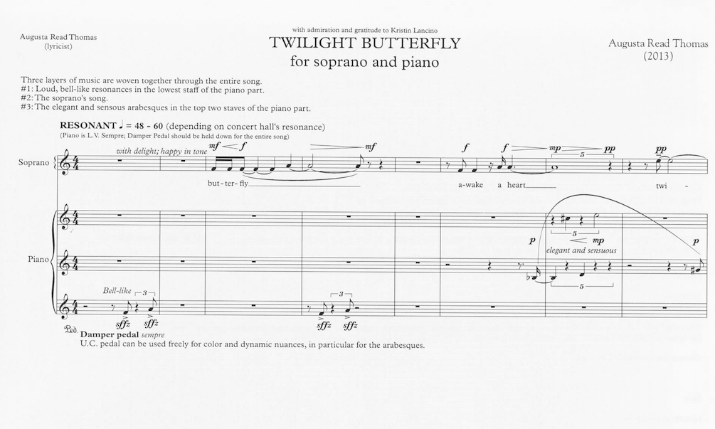 Twilight Butterfly -Augusta Read Thomas