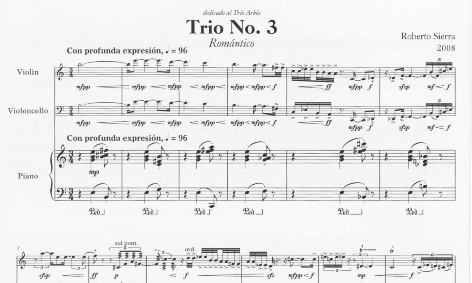 Trio No. 3 - Roberto Sierra