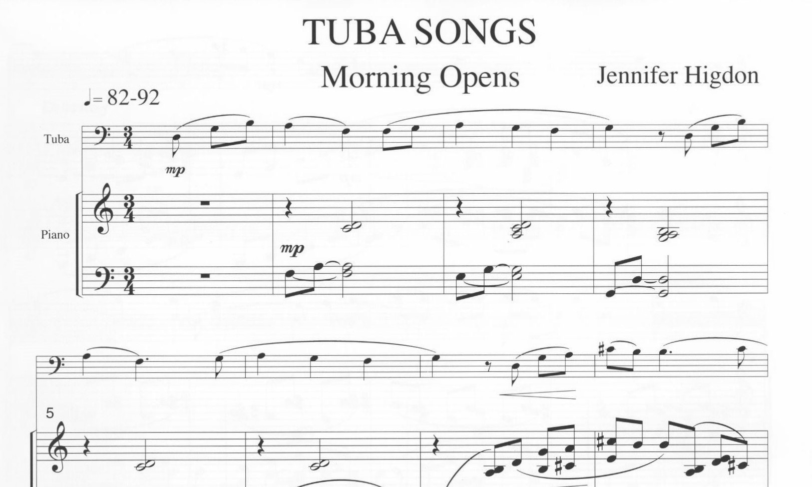 Tuba Songs - Jennifer Higdon