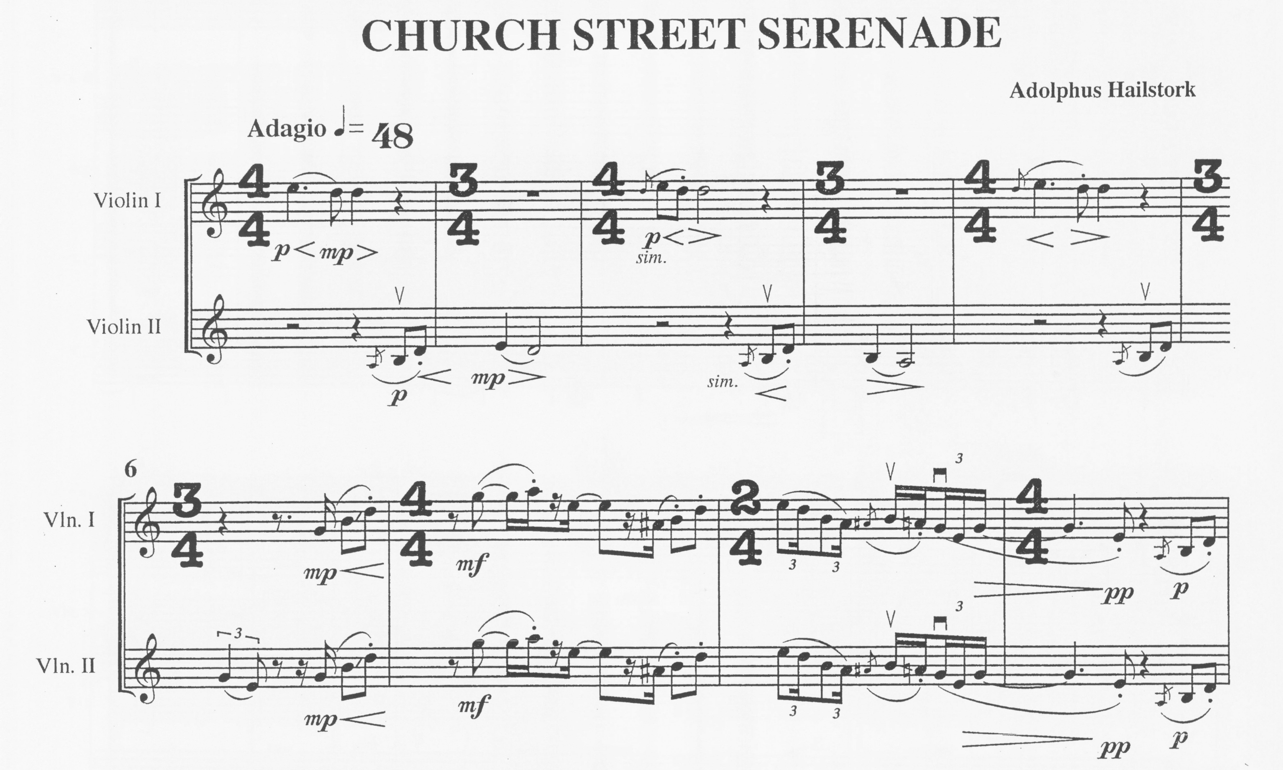 Church Street Serenade - Adolphus Hailstork