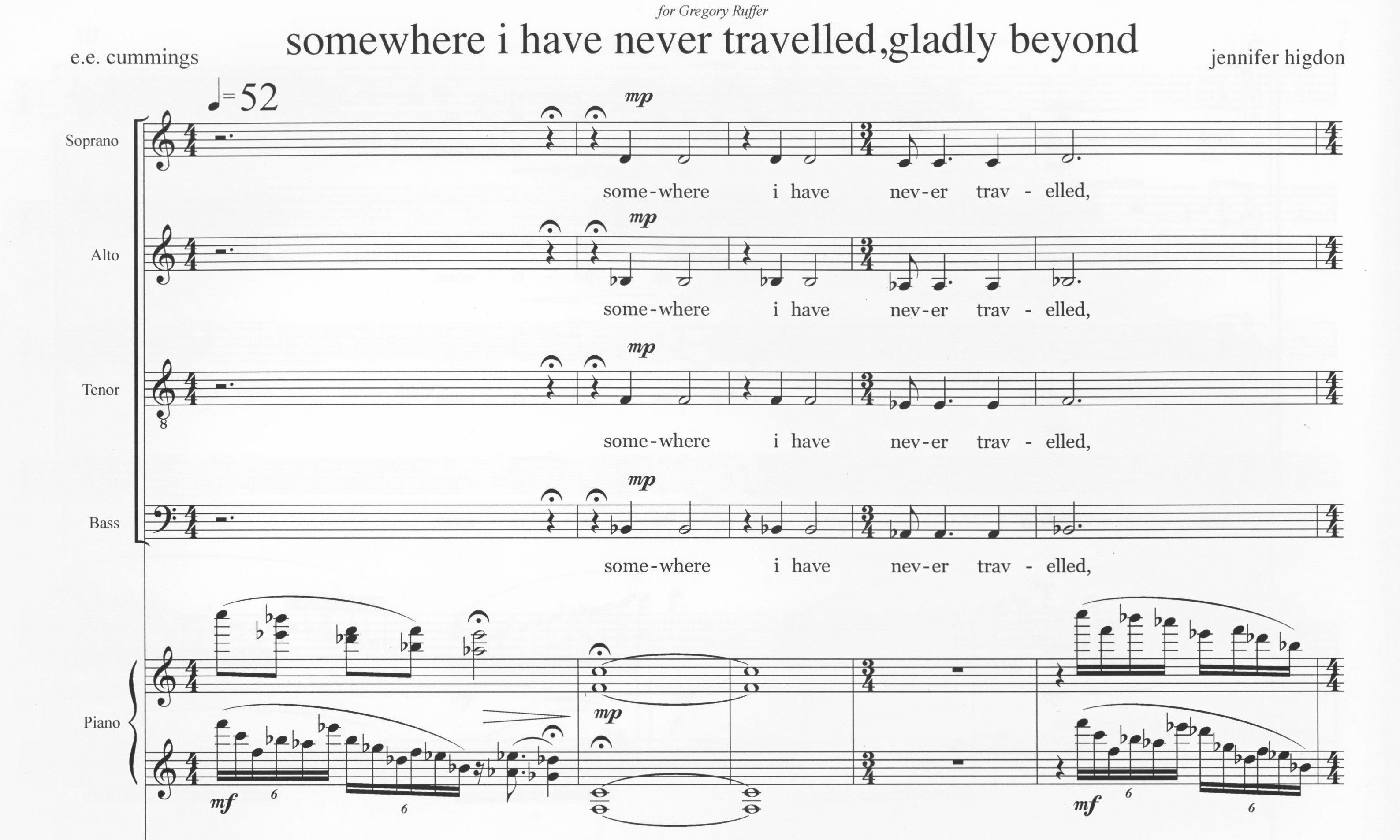 Somewhere I Have Never Travelled, Gladly Beyond - Jennifer Higdon