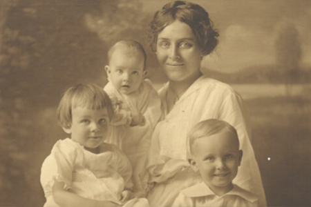 Ethel McIlrath with Howard, Frances, and Patricia McIlrath