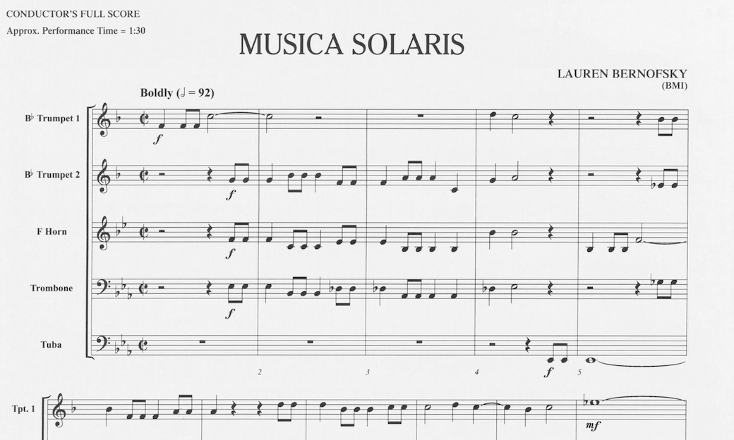 Musica Solaris - Lauren Bernofsky