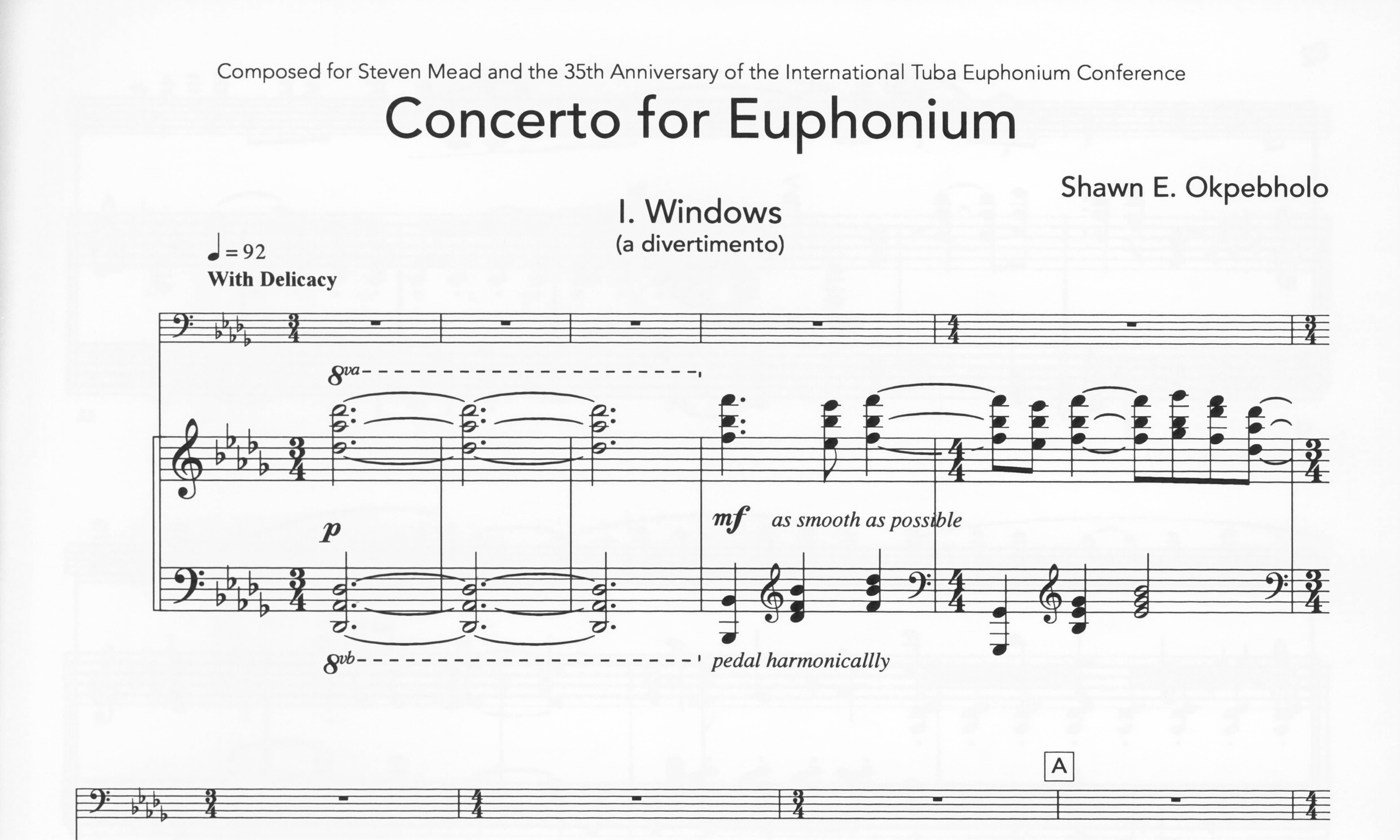 Concerto for Euphonium - Shawn E. Okpebholo