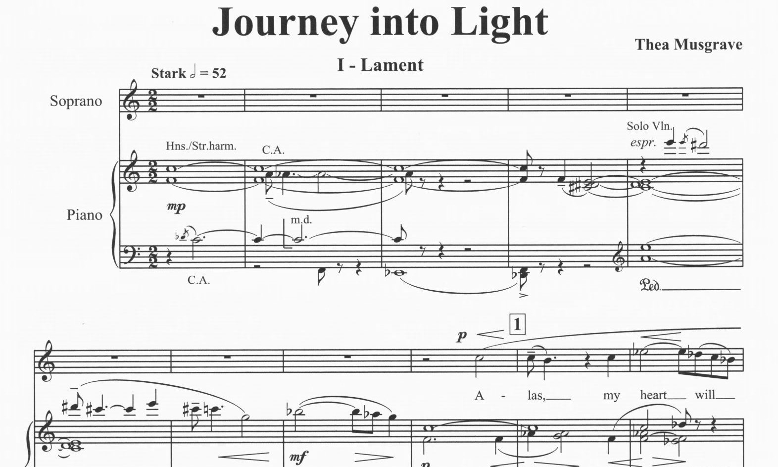 Journey Into Light - Thea Musgrave