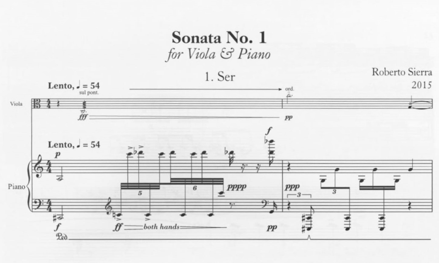 Sonata No. 1 for Viola and Piano - Roberto Sierra