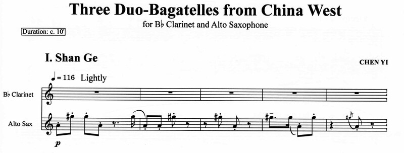 Three Duo-Bagatelles from China West