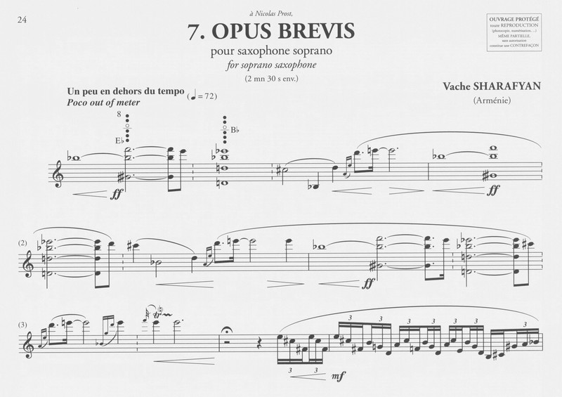 Opus Brevis - Vache Sharafyan