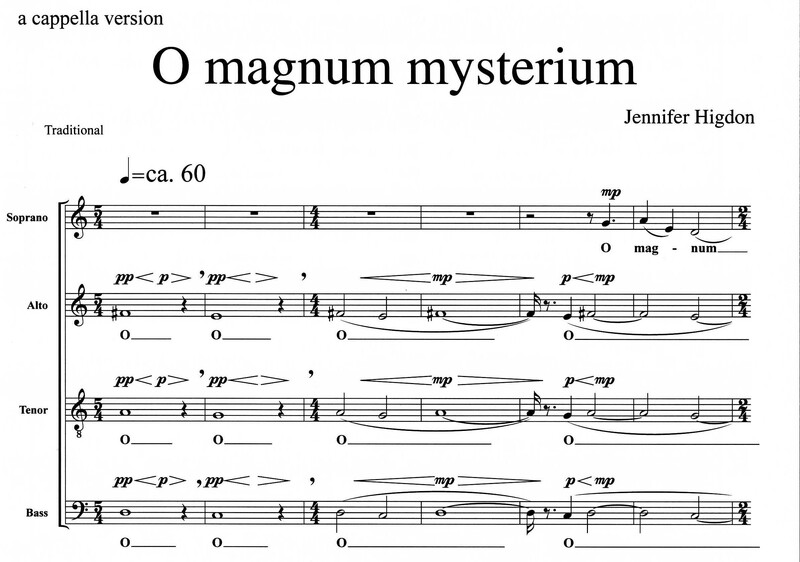 O magnum mysterium : a capella version