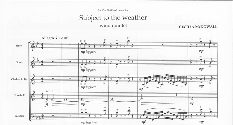 Subject to the weather - Cecilia McDowall