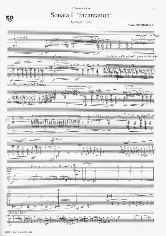 Sonatas for Violin Solo - Akira Nishimura
