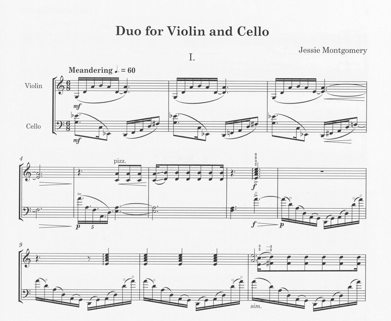 Duo for Violin and Cello - Jessie Montgomery