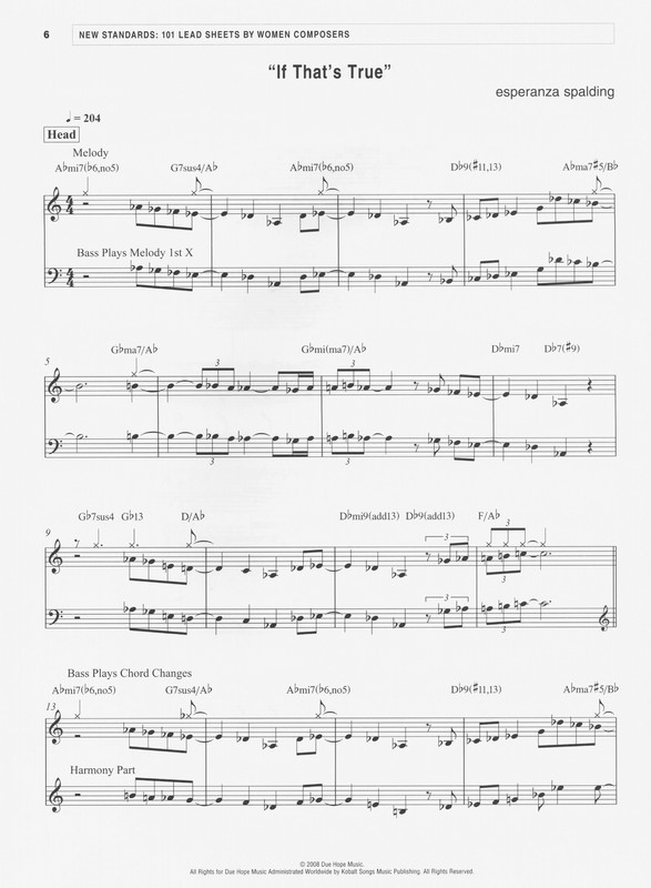 New Standards 101 Lead Sheets by Women Composers
