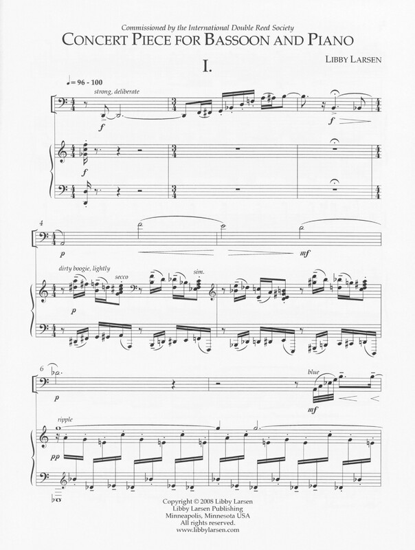 Concert Piece for Bassoon and Piano - Libby Larsen