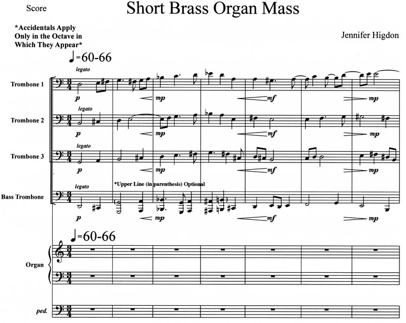 Short Brass Organ Mass