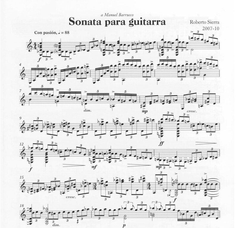 Sonata para guitarra - Roberto Sierra