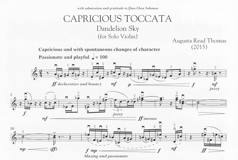 Capricious Toccata - Augusta Read Thomas