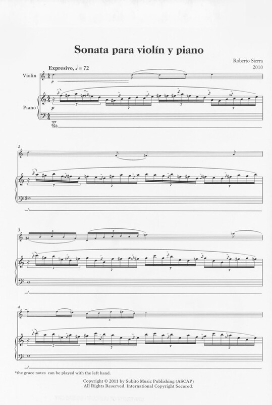 Sonata para Violín y Piano - Roberto Sierra