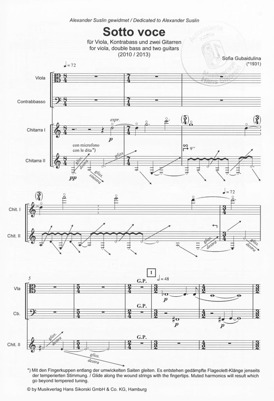 Sotto Voce - Sofia Gubaidulina