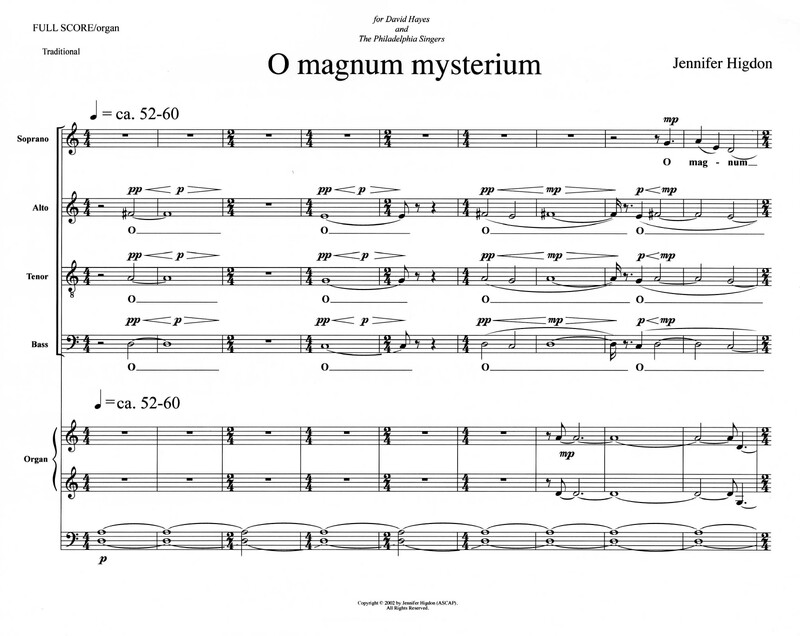 O magnum mysterium : organ version