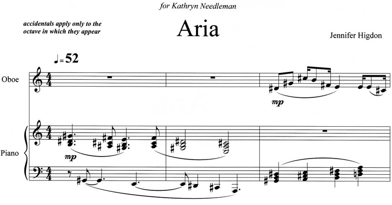 Aria from Cold mountain for oboe & piano