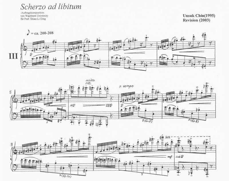 Piano Etude No. 3: Scherzo ad libitum - Unsuk Chin