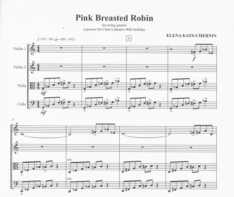 Pink Breasted Robin - Elena Kats-Chernin