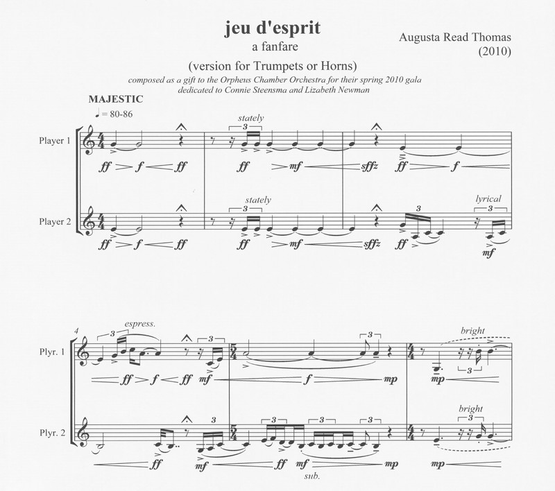 Jeu D'Esprit - Augusta Read Thomas