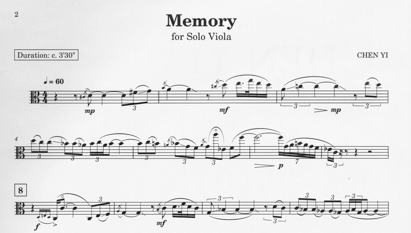 Memory: for Viola - Chen Yi