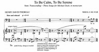 To be Calm, To Be Serene